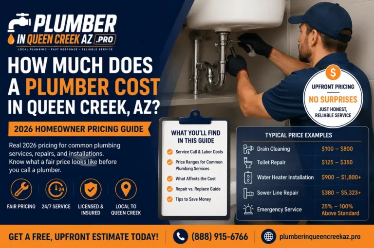 How much does a plumber cost in queen creek