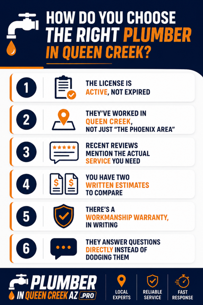 How to Choose a Plumber in Queen Creek, AZ (2026 Guide) How to Choose the right Plumber in Queen Creek AZ