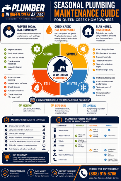 How Often Should You Maintain Your Plumbing System? Seasonal Plumbing Maintenance Guide for Queen Creek Homeowners